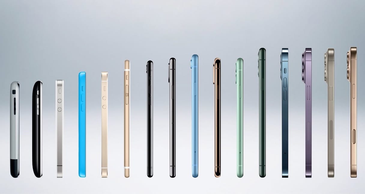 Evolução dos iPhones: dos primórdios ao iPhone 17