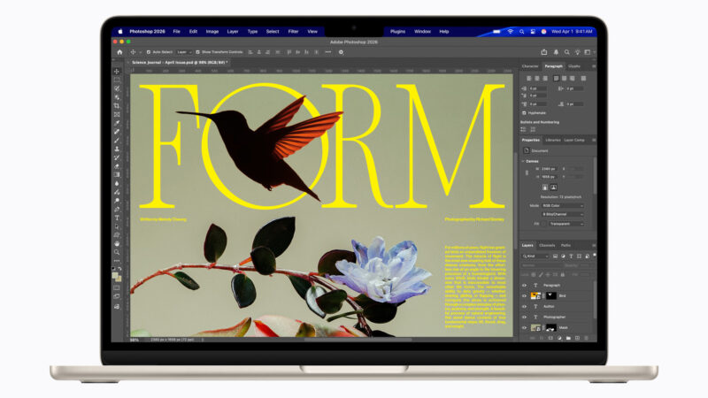 Novo MacBook Air com chip M5 exibido aberto